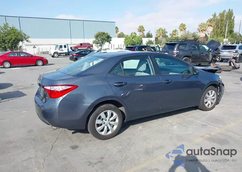 2014 Toyota Corolla Le z USA, uszkodzony, nr VIN 2T1BURHE6EC062209